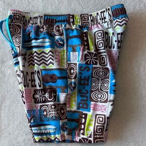 Buc-ee's Kids Swim Trunks - Blue and Brown